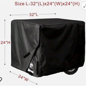 Guyiss Black Waterproof Generator Protective Cover Size 32"L x 24"W x 24"H
